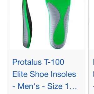 Green and Gray Elite Shoe Insoles - Men's